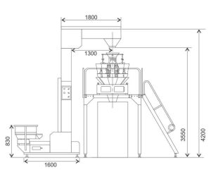 Multi Head Weigher with High Speed Pouch Packing Machine multi head weigher with high speed pouch packing machine